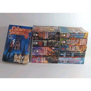 Wheel Of Time Book Lot Of 9 Paperback 1 HB By Robert Jordan One Signed